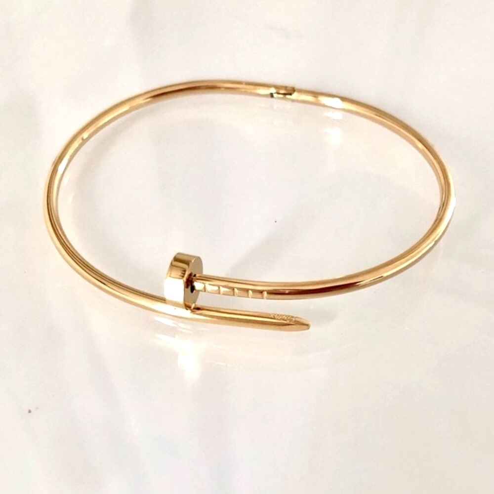 Small Model Gold Nail Bracelet